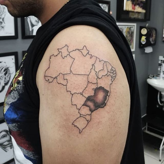 Tatuagem Masculinas de Mapa Mapa Mundi | TattooMenu